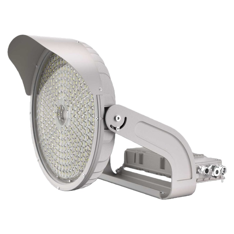 stadium light fixture on a black background
