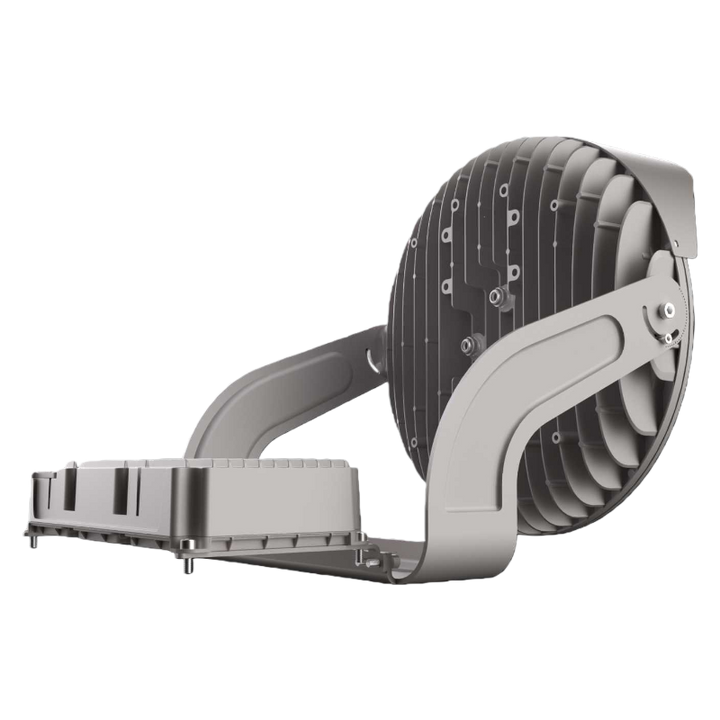 Gray tape measure on a white background