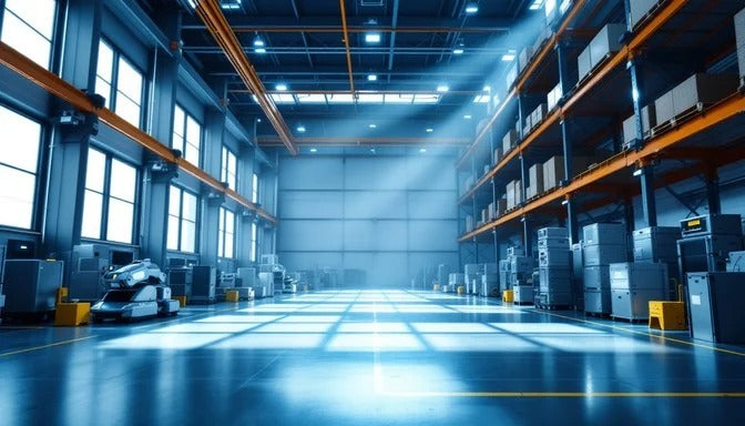 Warehouse Lighting Layout with LED UFO High Bays