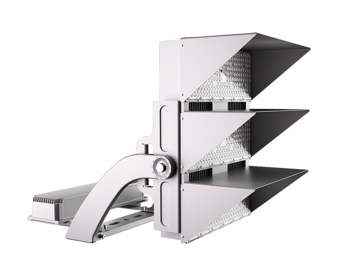 Metallic industrial component on a white background