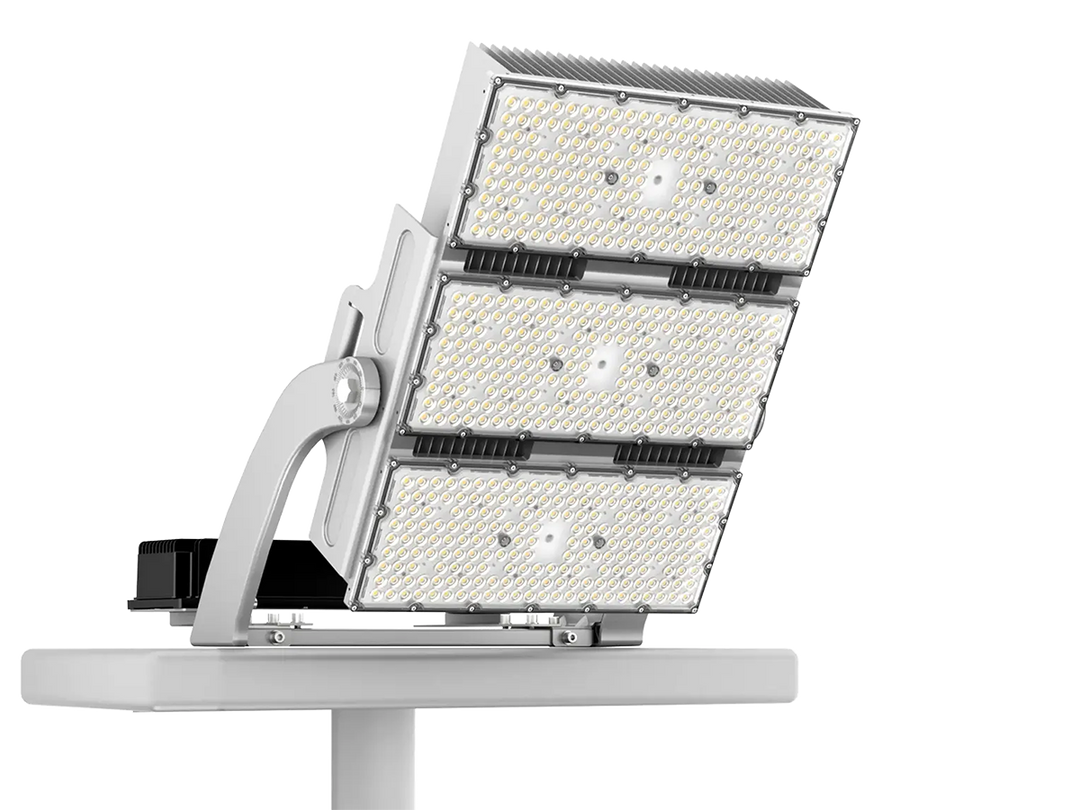 LED flood light on a white background